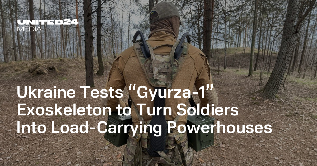 Ukraine Tests “Gyurza-1” Exoskeleton to Turn Soldiers Into Load-Carrying Powerhouses