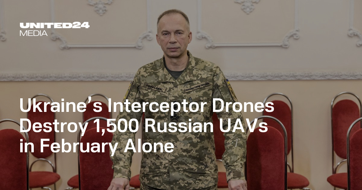 Ukraine’s Interceptor Drones Destroy 1,500 Russian UAVs in February Alone
