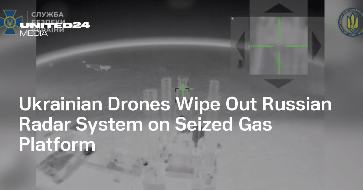 Ukrainian Drones Wipe Out Russian Radar System on Seized Gas Platform ...