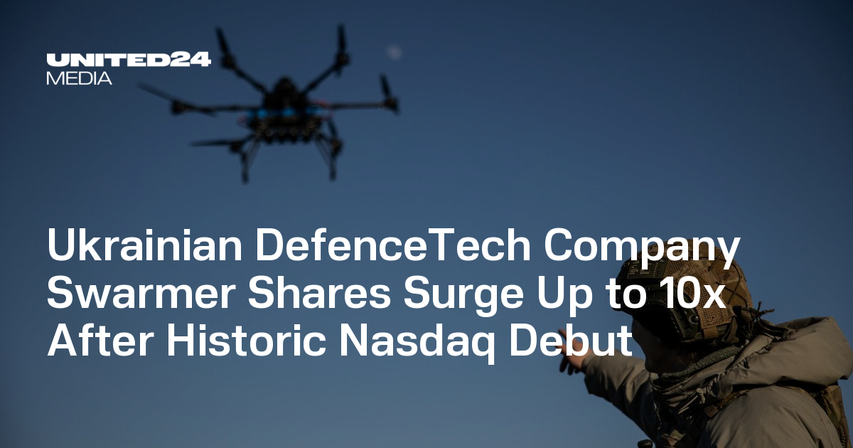 Ukrainian DefenceTech Company Swarmer Shares Surge Up to 10x After Historic Nasdaq Debut
