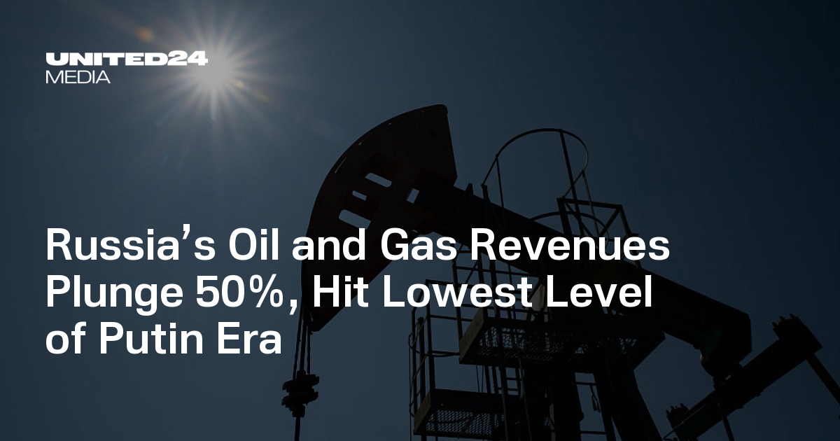 Russia’s Oil and Gas Revenues Plunge 50%, Hit Lowest Level of Putin Era ...