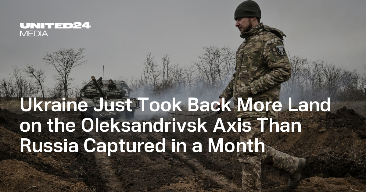 Ukraine Just Took Back More Land on the Oleksandrivsk Axis Than Russia Captured in a Month