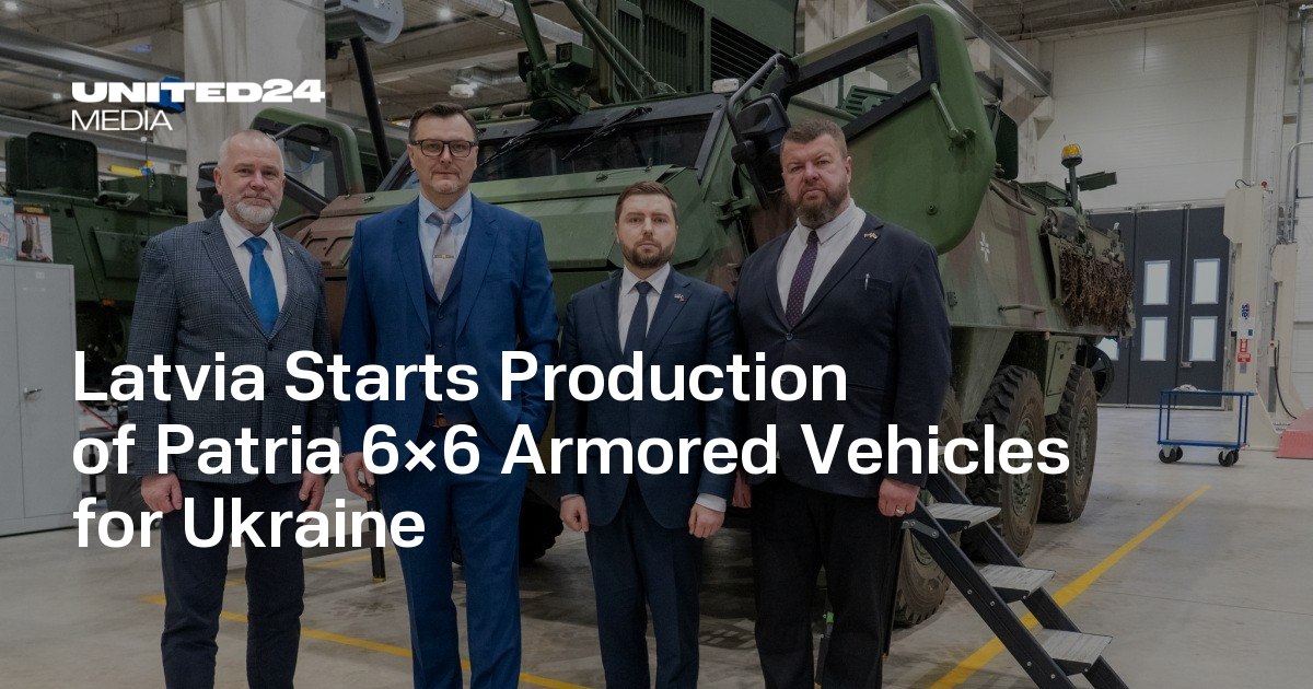 Latvia Starts Production of Patria 6×6 Armored Vehicles for Ukraine |  UNITED24 Media