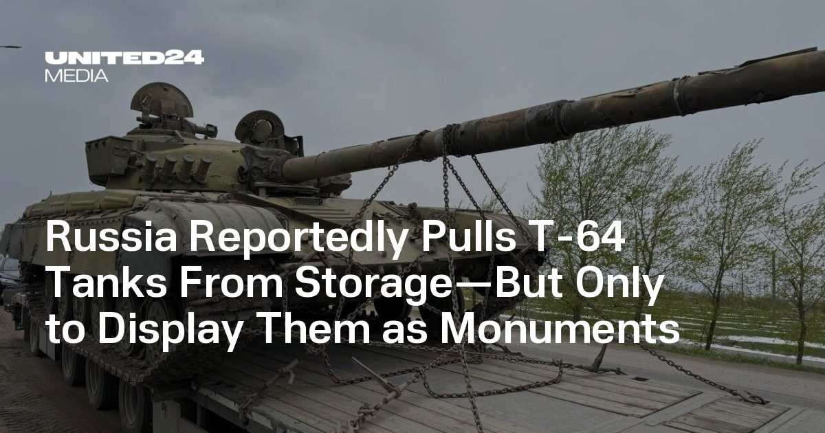 Russia Reportedly Pulls T-64 Tanks From Storage—But Only to Display Them as Monuments