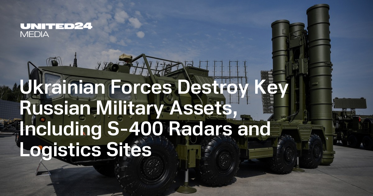 Ukrainian Forces Destroy Key Russian Military Assets, Including S-400 Radars and Logistics Sites