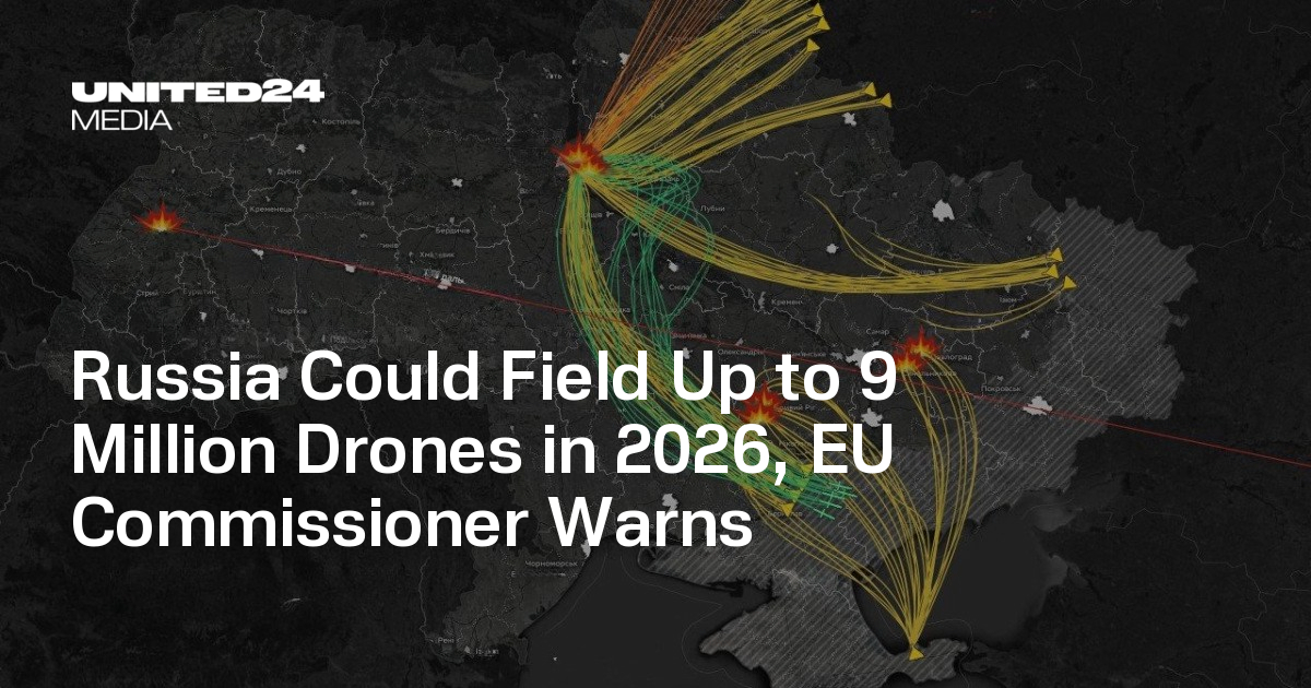 Russia Could Field Up to 9 Million Drones in 2026, EU Commissioner Warns
