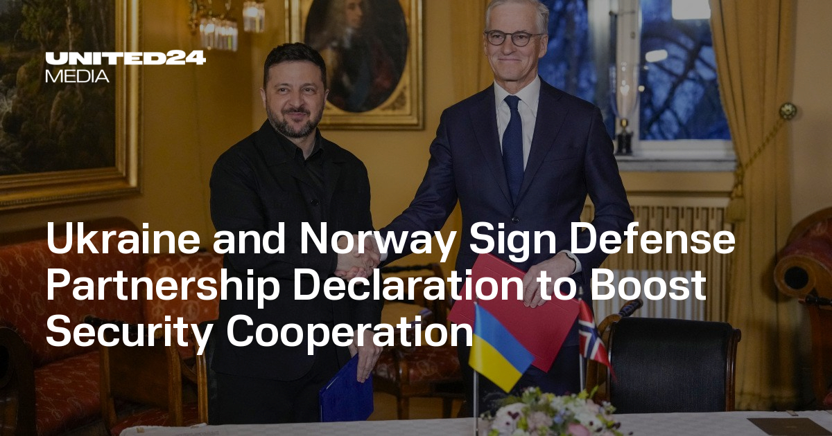 Ukraine and Norway Sign Defense Partnership Declaration to Boost Security Cooperation