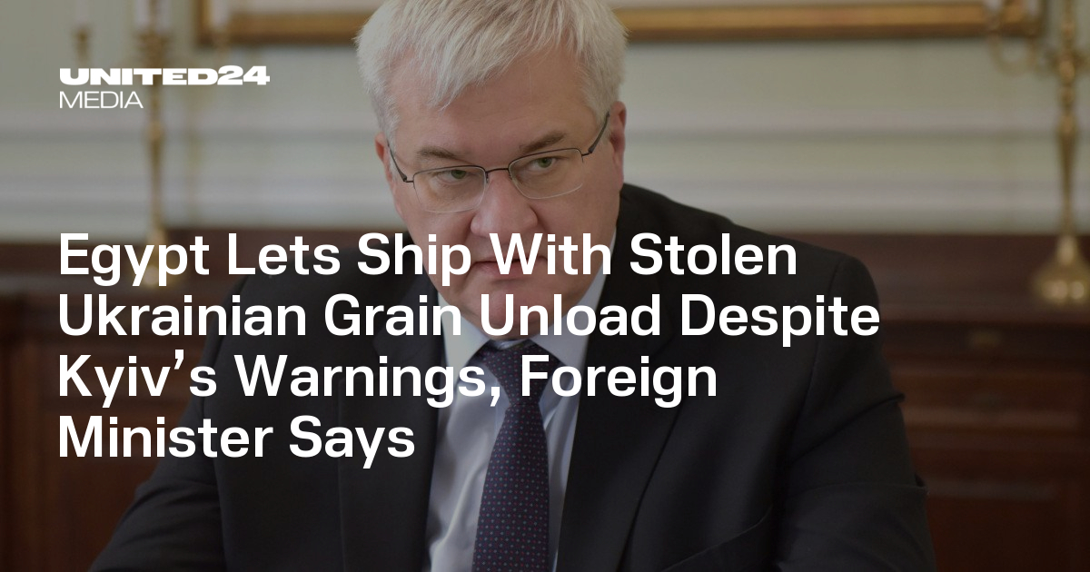 Egypt Lets Ship With Stolen Ukrainian Grain Unload Despite Kyiv’s Warnings, Foreign Minister Says