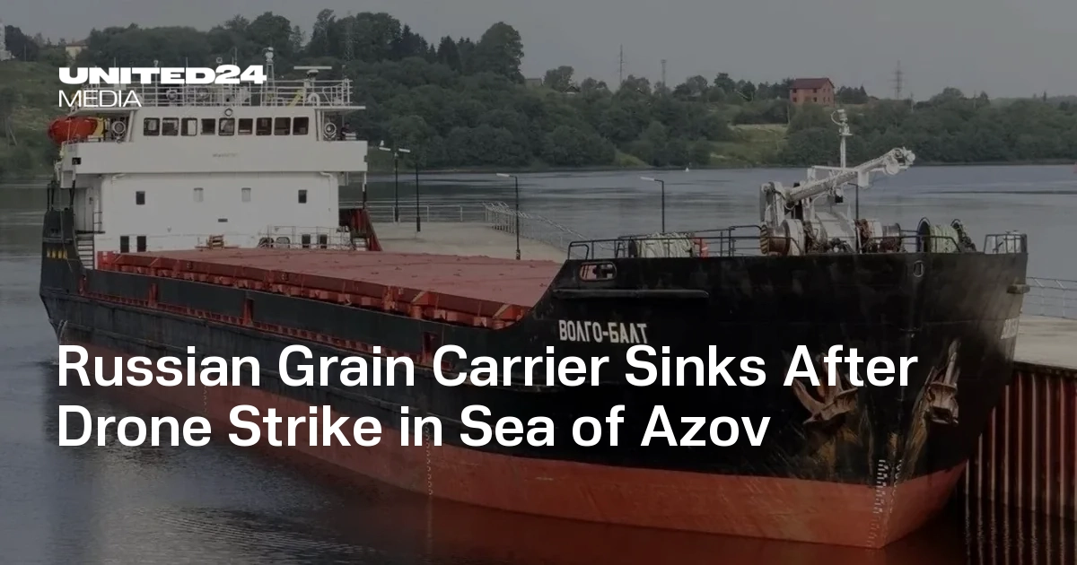 Russian Grain Carrier Sinks After Drone Strike in Sea of Azov