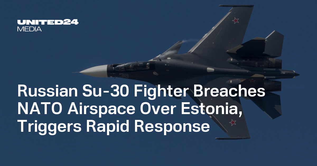 Russian Su-30 Fighter Breaches NATO Airspace Over Estonia, Triggers Rapid Response