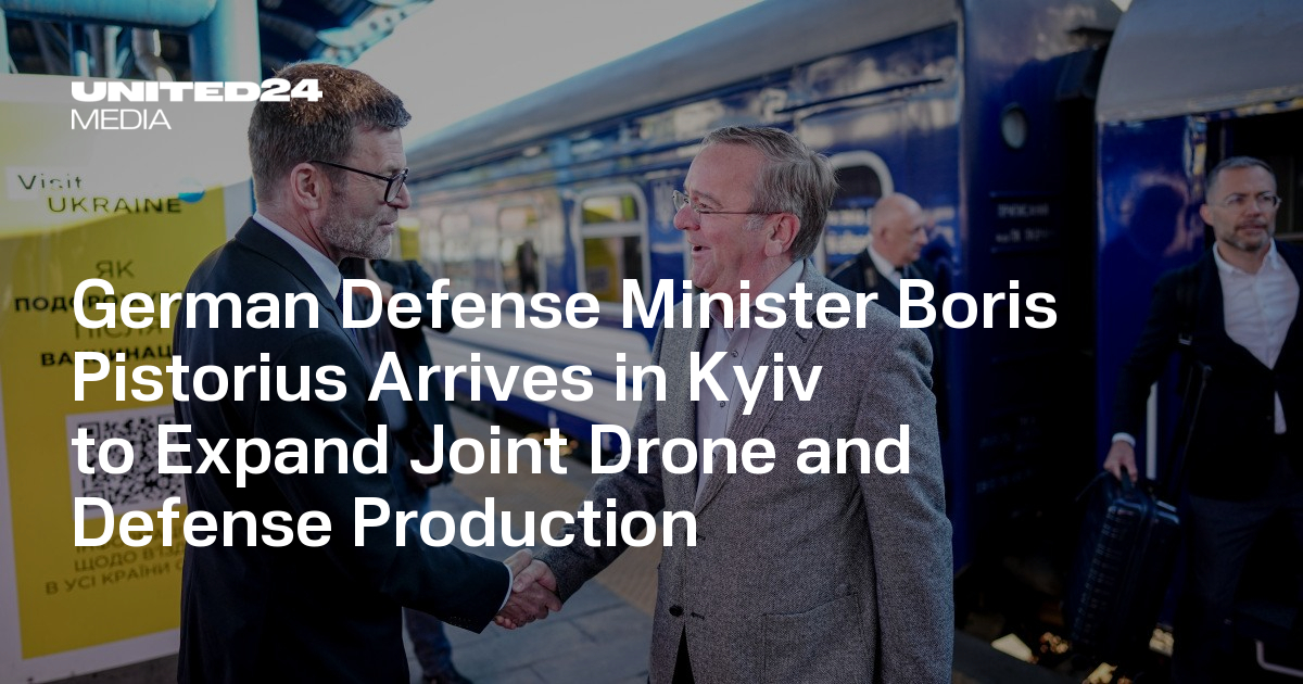 German Defense Minister Boris Pistorius Arrives in Kyiv to Expand Joint Drone and Defense Production