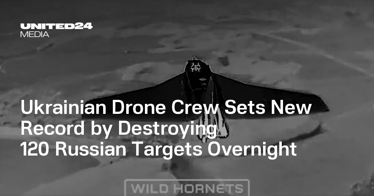 Ukrainian Drone Crew Sets New Record by Destroying 120 Russian Targets Overnight