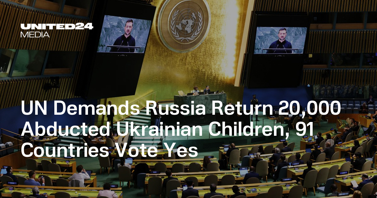 UN Demands Russia Return 20,000 Abducted Ukrainian Children, 91 ...