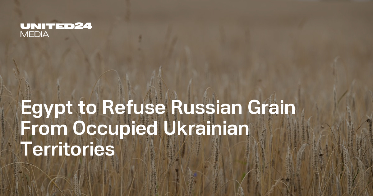 Egypt to Refuse Russian Grain From Occupied Ukrainian Territories