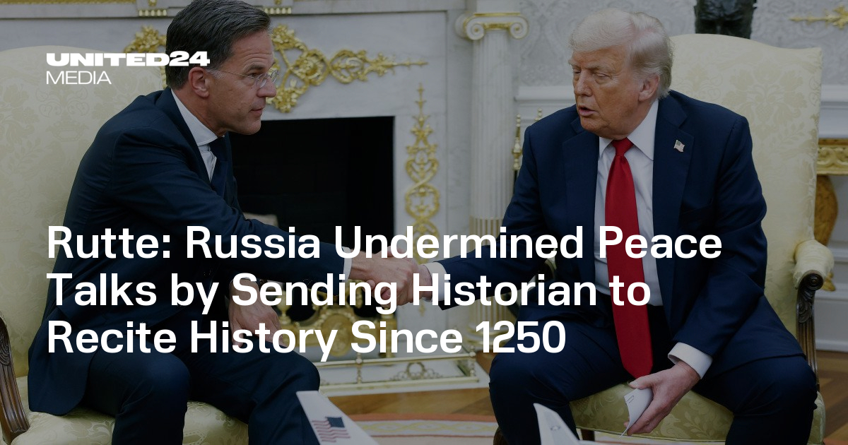 Rutte: Russia Undermined Peace Talks by Sending Historian to Recite History Since 1250