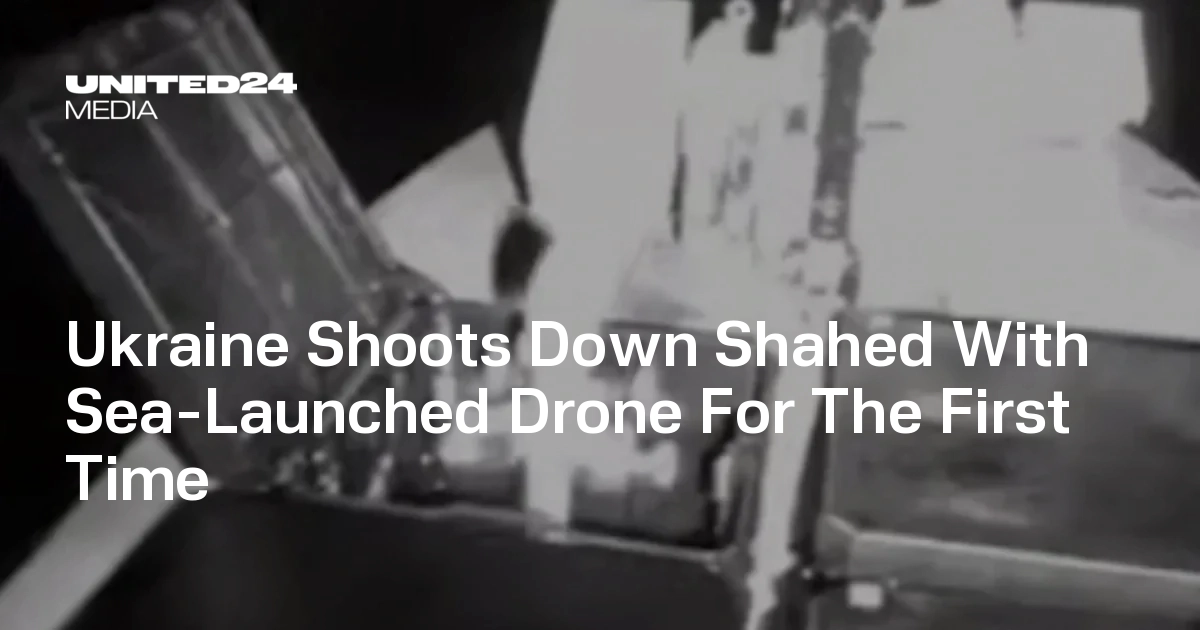 Ukraine Shoots Down Shahed With Sea-Launched Drone For The First Time