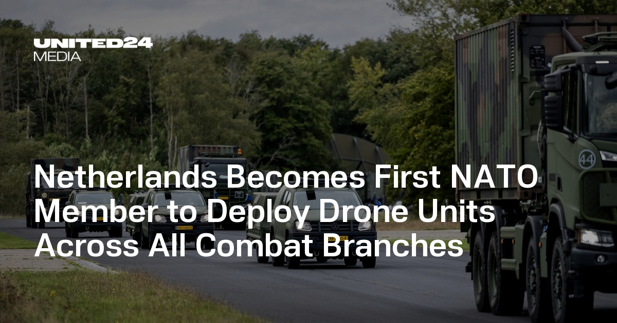 Netherlands Becomes First NATO Member to Deploy Drone Units Across All Combat Branches