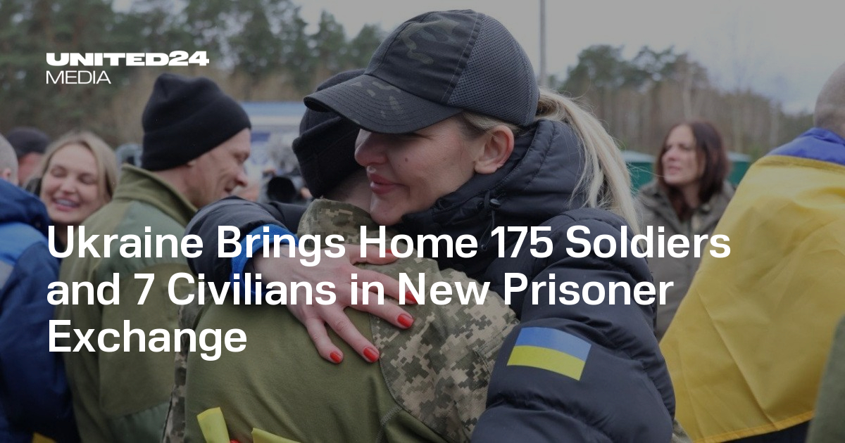 Ukraine Brings Home 175 Soldiers and 7 Civilians in New Prisoner Exchange