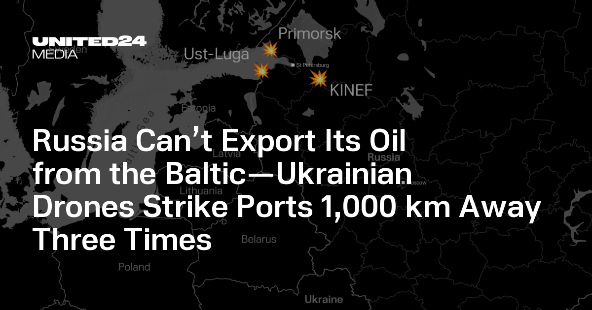 Ukrainian drones struck Russian Baltic ports over 1,000 km away, halting oil exports and damaging key infrastructure.