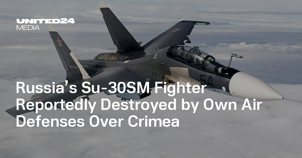 Krym: Ruská protivzdušná obrana zostrelila vlastnú stíhačku Su-30SM, hlási Ukrajina