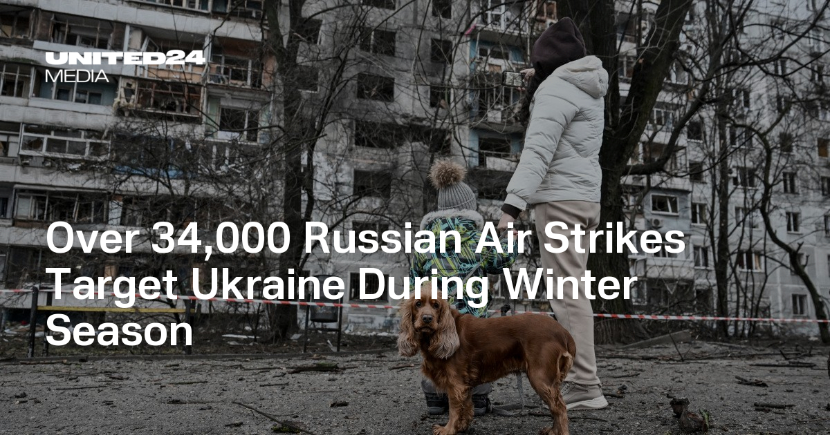 Over 34,000 Russian Air Strikes Target Ukraine During Winter Season