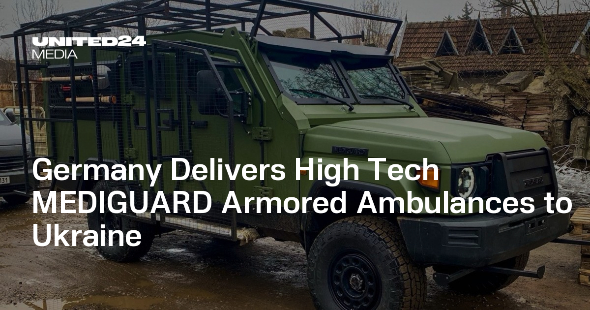 Germany Delivers High Tech MEDIGUARD Armored Ambulances to Ukraine