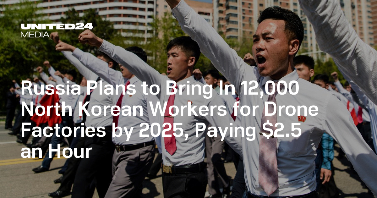 Rusko plánuje zamestnať 12 000 Severokórejčanov v továrňach na drony s platom 2,5 USD/hod., tvrdí ukrajinská rozviedka