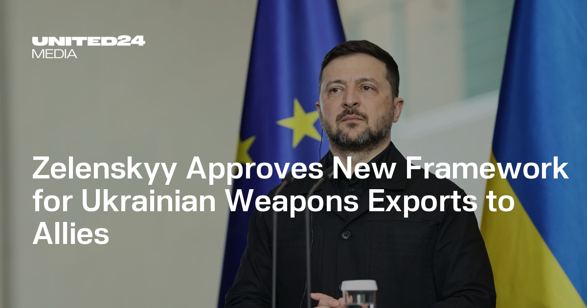 Zelenskyy Approves New Framework for Ukrainian Weapons Exports to Allies