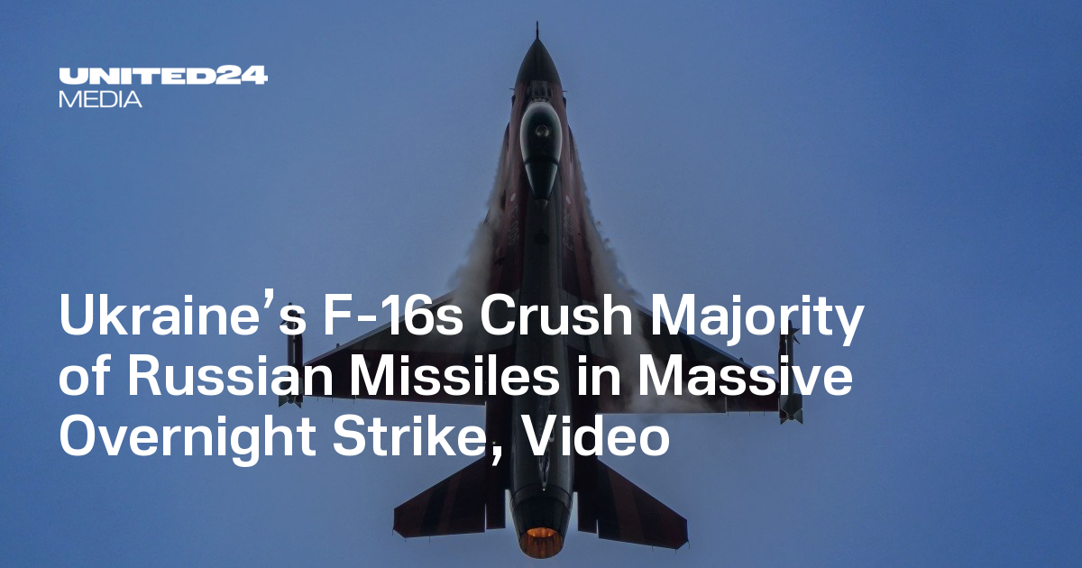 Ukraine’s F-16s Crush Majority of Russian Missiles in Massive Overnight Strike, Video