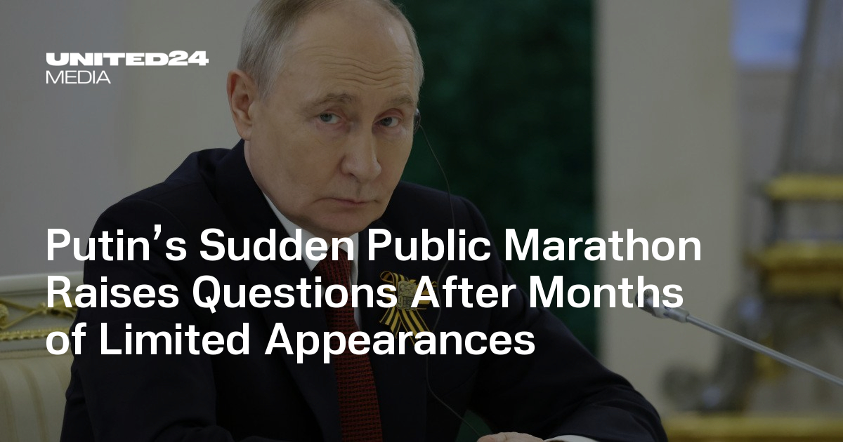 Putin’s Sudden Public Marathon Raises Questions After Months of Limited Appearances