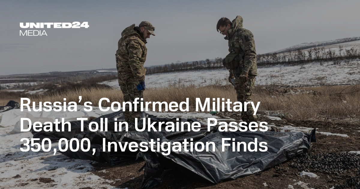 Russia’s Confirmed Military Death Toll in Ukraine Passes 350,000, Investigation Finds