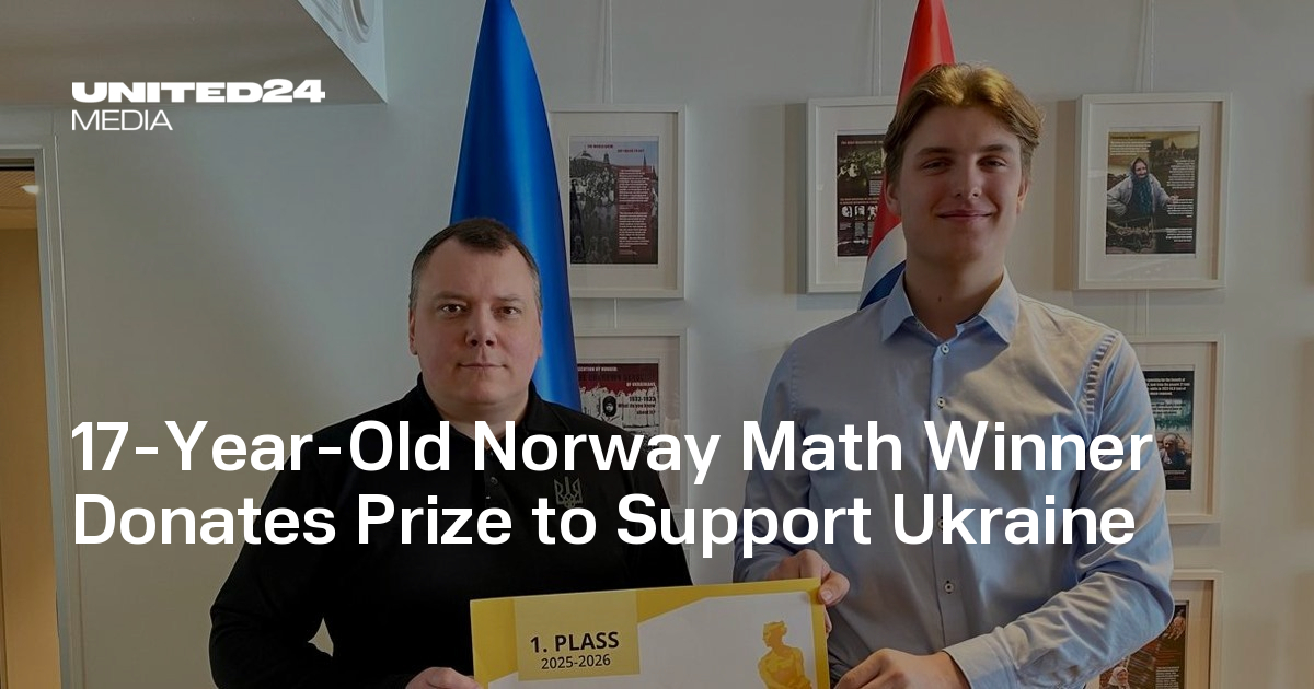 17-Year-Old Norway Math Winner Donates Prize to Support Ukraine
