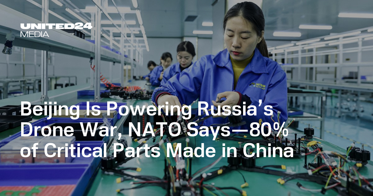 Beijing Is Powering Russia’s Drone War, NATO Says—80% of Critical Parts Made in China
