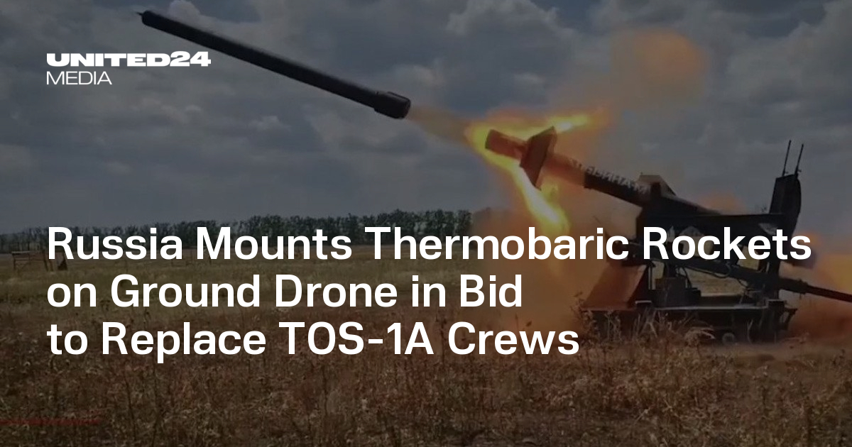 Russia Mounts Thermobaric Rockets on Ground Drone in Bid to