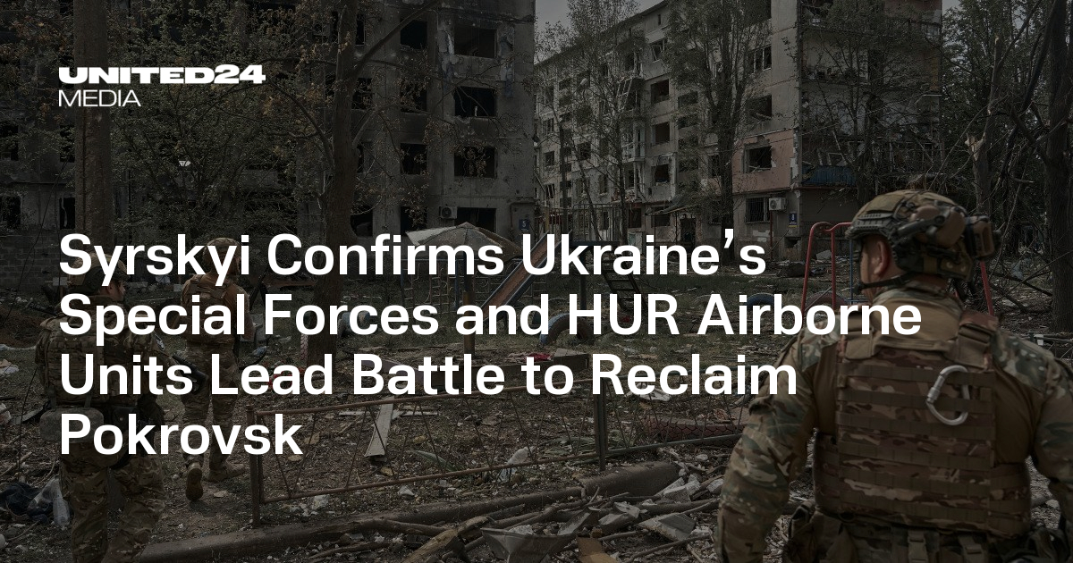 Ukrajinské špeciálne jednotky a výsadkové jednotky HUR vedú boje o Pokrovsk, potvrdzuje Syrskyj