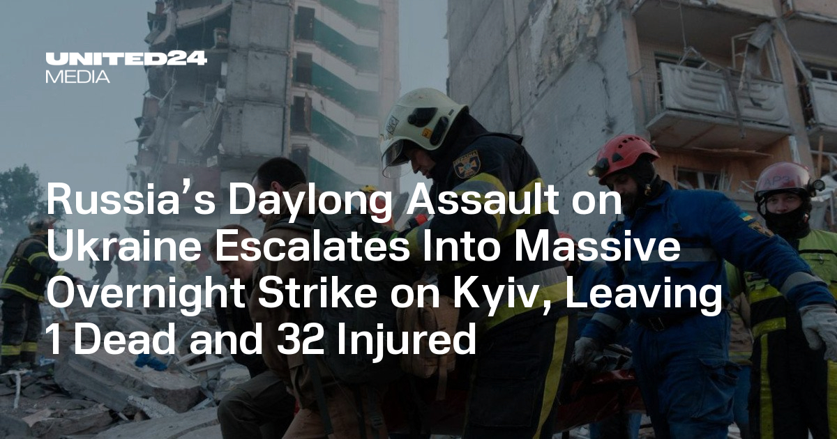 Kyiv and its region faced a massive overnight Russian attack. Debris and direct impacts caused civilian infrastructure damage.