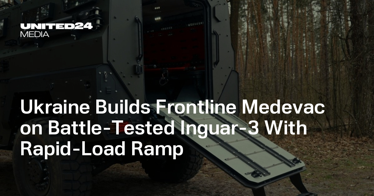 Ukraine Builds Frontline Medevac on Battle-Tested Inguar-3 With Rapid-Load Ramp