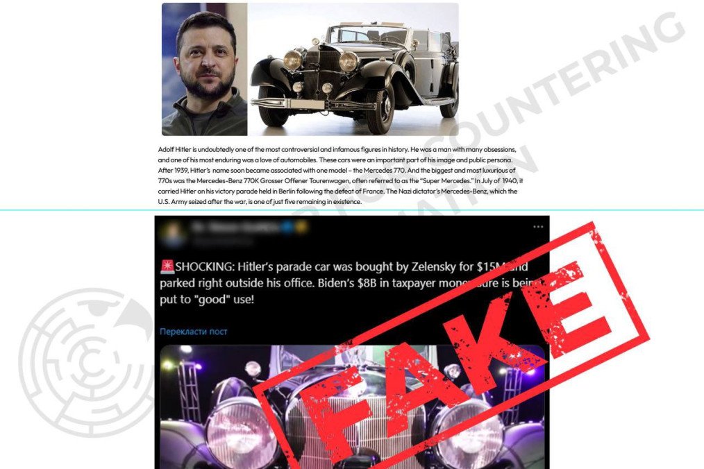 Fake News That Zelenskyy Bought Hitler's Ceremonial Car for $15 Million Debunked