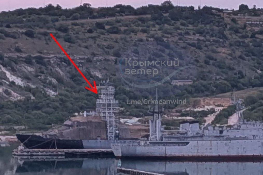 The damaged Russian intelligence ship Ivan Khurs moored in Sevastopol’s Oil Harbor, occupied Crimea, June 2026. (Source: Krymskyi Veter) The damaged Russian intelligence ship Ivan Khurs moored in Sevastopol’s Oil Harbor, occupied Crimea, June 2026. (Source: Krymskyi Veter)