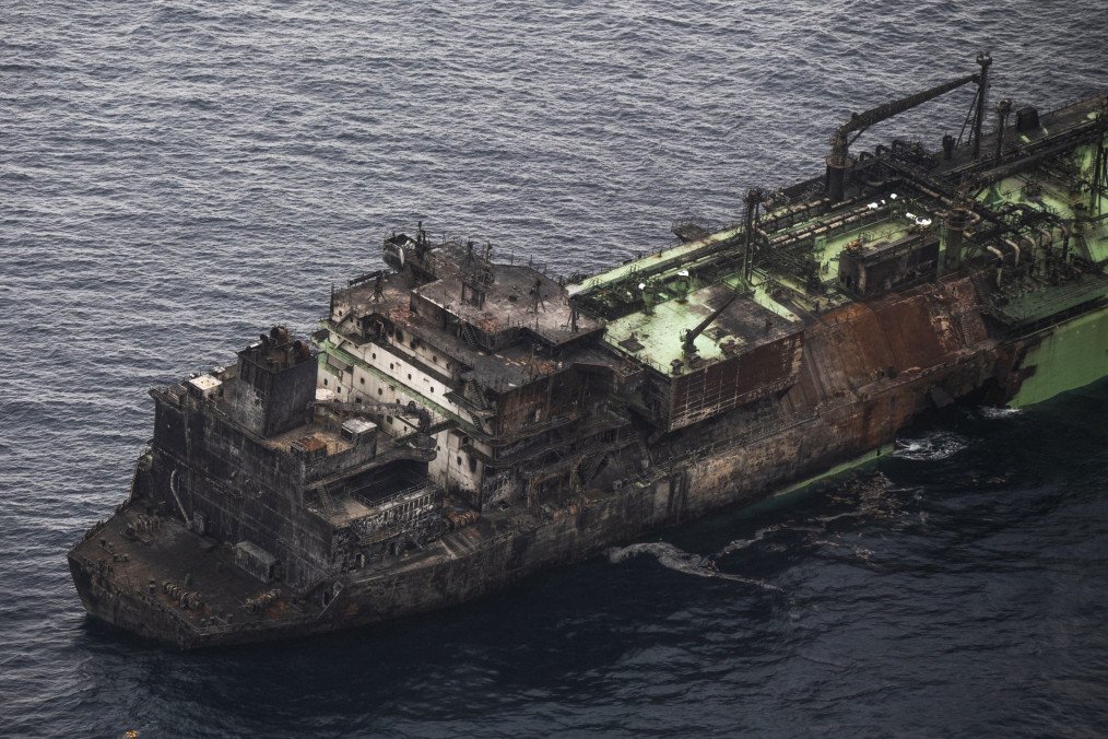 This aerial photo taken on March 15, 2026 shows the wreck of Russian liquified natural gas (LNG) carrier Arctic Metagaz, which is adrift between Malta and Lampedusa. (Source: Getty Images) This aerial photo taken on March 15, 2026 shows the wreck of Russian liquified natural gas (LNG) carrier Arctic Metagaz, which is adrift between Malta and Lampedusa. (Source: Getty Images)