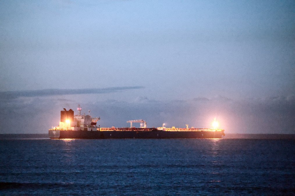 French Navy monitors the Grinch oil tanker near Marseille, suspected of being part of Russia’s shadow fleet, January 25, 2026. (Photo: Getty Images)