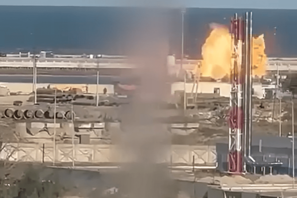 Drone Strike Hits Russian Caspian Fleet Missile Boat in Kaspiysk, Video