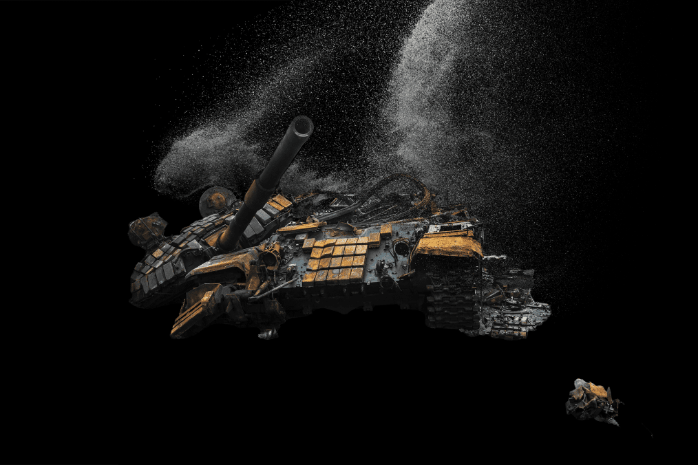 Illustrative image. A destroyed Russian main battle tank. (Source: UNITED24 Media/Oleksandr Manukians)