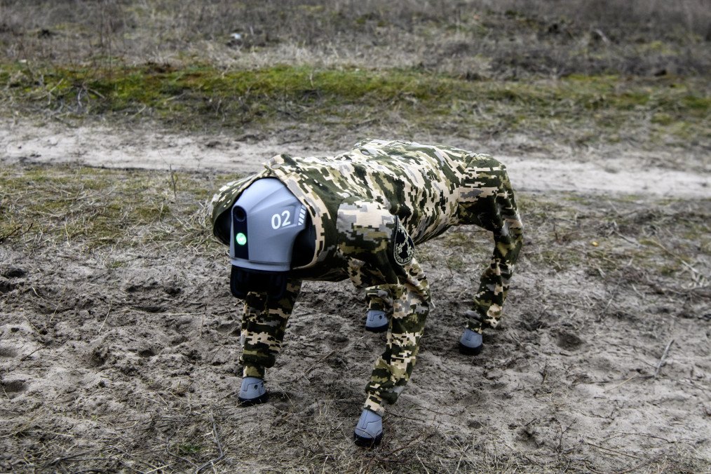 A war dog drone walks during a test with drones designed for the Ukrainian Armed Forces in the Kyiv region, Ukraine, on January 29, 2025. A war dog drone walks during a test with drones designed for the Ukrainian Armed Forces in the Kyiv region, Ukraine, on January 29, 2025.