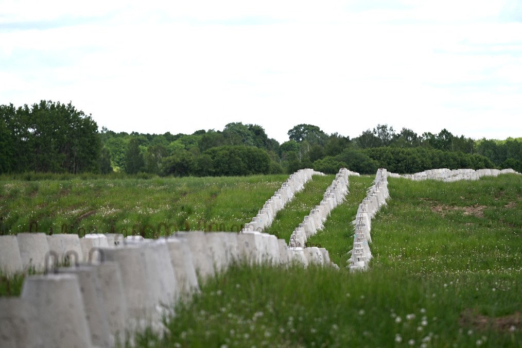 Concrete anti-tank barriers of the East Shield fortifications are seen along the Polish-Russian border near Asuny on May 23, 2026, amid the Russian invasion of Ukraine. Concrete anti-tank barriers of the East Shield fortifications are seen along the Polish-Russian border near Asuny on May 23, 2026, amid the Russian invasion of Ukraine.