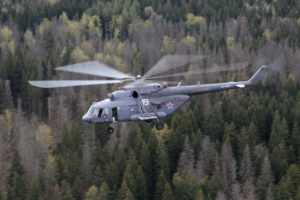 Russian Air Force's Mil Mi-8MTV-5 medium twin-turbine helicopter in flight. Illustrative photo. (Source: Getty Images)