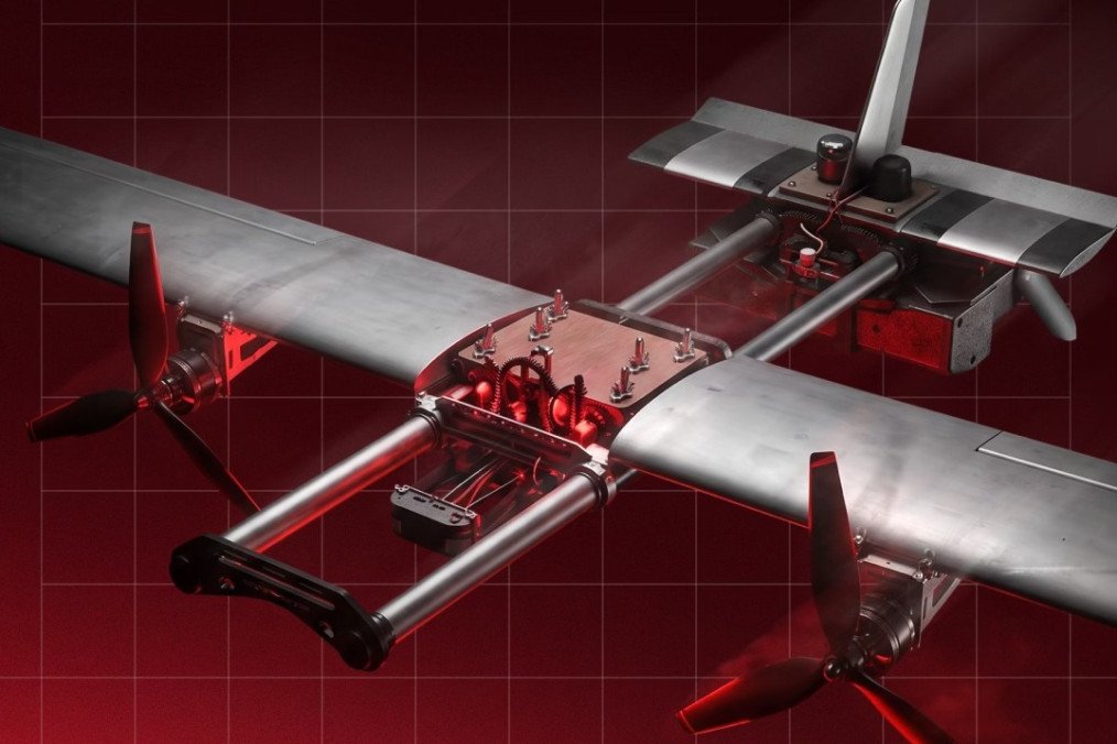 A promotional render of the “Khmarynka” (Cloudlet) fixed-wing suicide drone developed by Ukrainian defense-tech company General Chereshnya. (Source: General Chereshnya/Facebook)