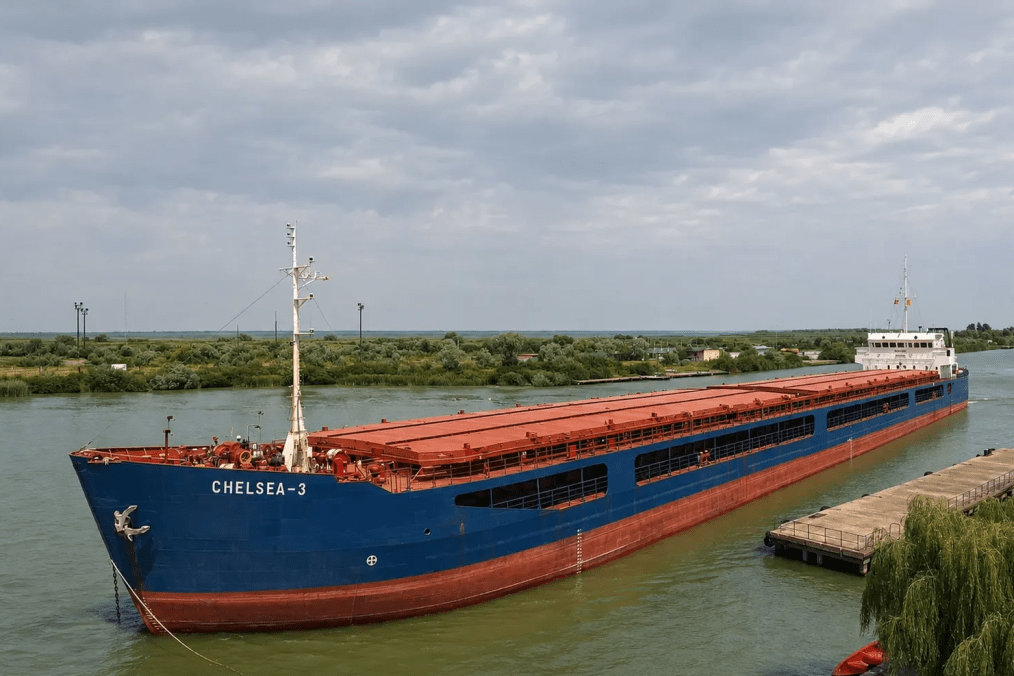 Maltese-flagged Chelsea 3 at a Romanian port, Sulina, July 7, 2026. Maltese-flagged Chelsea 3 at a Romanian port, Sulina, July 7, 2026.