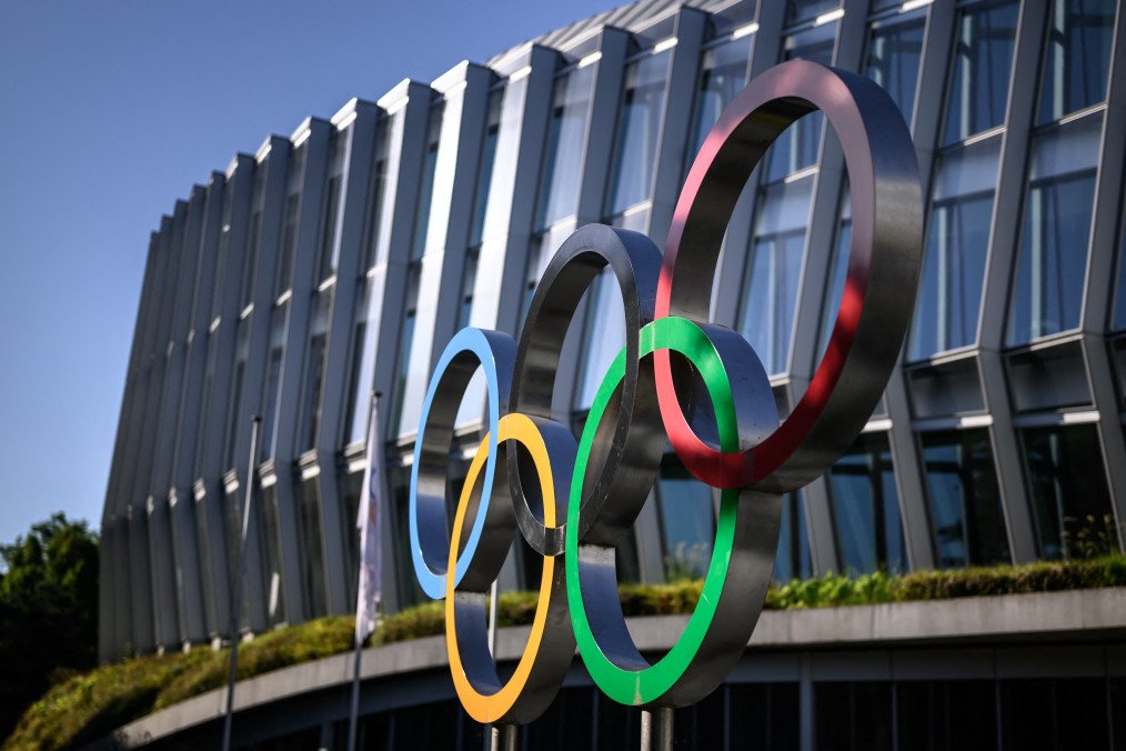 The Olympic rings prior to an IOC executive commission meeting ahead of IOC session. (Source: Getty Images)