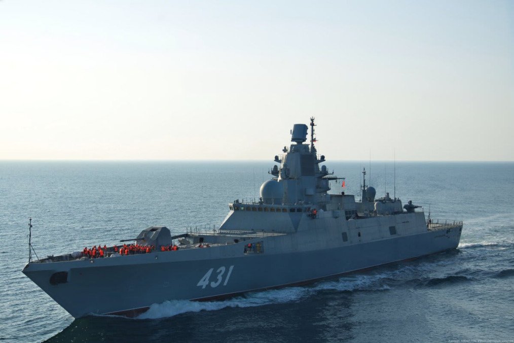 Russian Navy Admiral Gorshkov-class frigate Admiral of the Fleet Kasatonov (hull number 431) at sea. Russian Navy Admiral Gorshkov-class frigate Admiral of the Fleet Kasatonov (hull number 431) at sea.